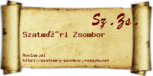 Szatmári Zsombor névjegykártya