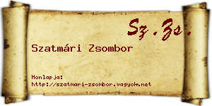 Szatmári Zsombor névjegykártya